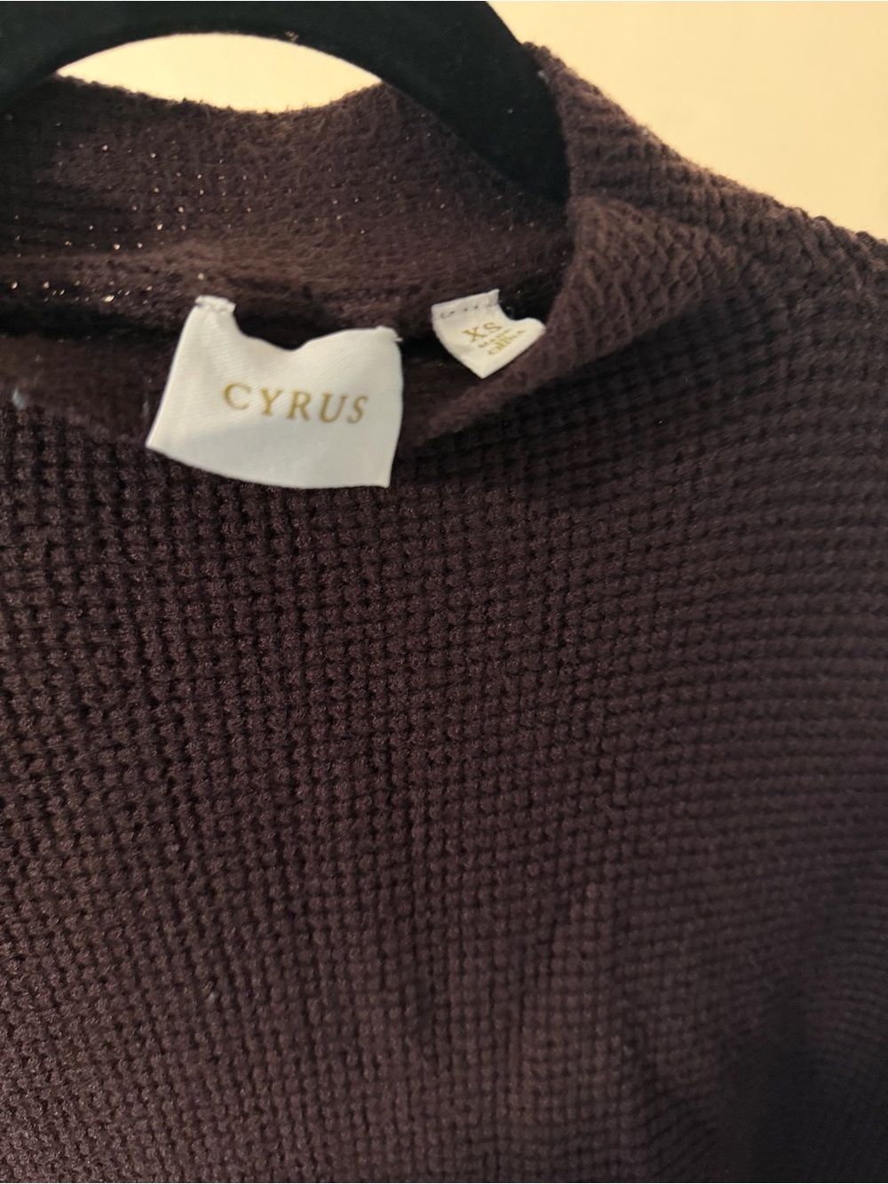 Cyrus Brown Textured Dolman Sleeve Sweater XS